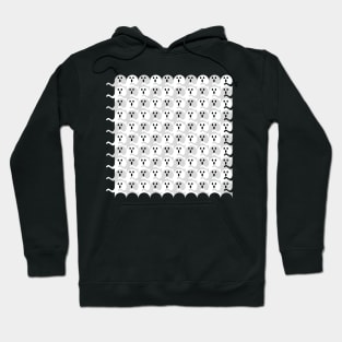 Ghost Tessellation Pattern (Gray and White) Hoodie